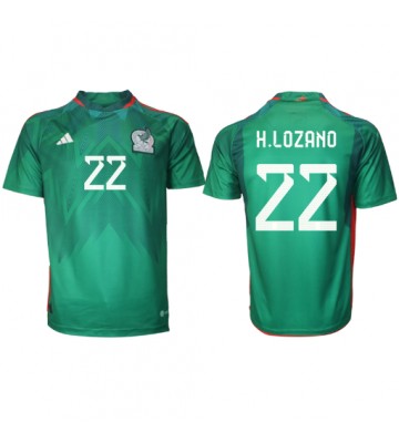 Mexico Hirving Lozano #22 Replika Hjemmebanetrøje VM 2022 Kortærmet